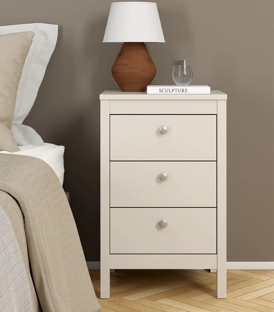 Szafka nocna z 3 szufladami Madrid, kaszmir mat