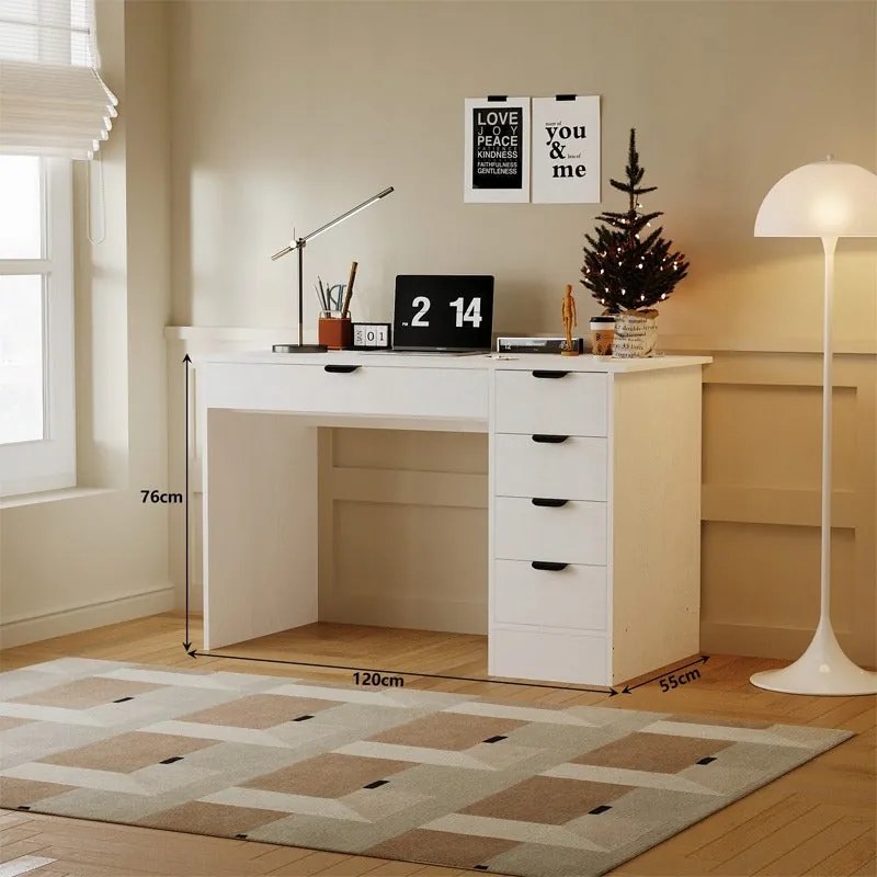 Biurko komputerowe młodzieżowe stolik nowoczesne z szufladami loft 120 cm