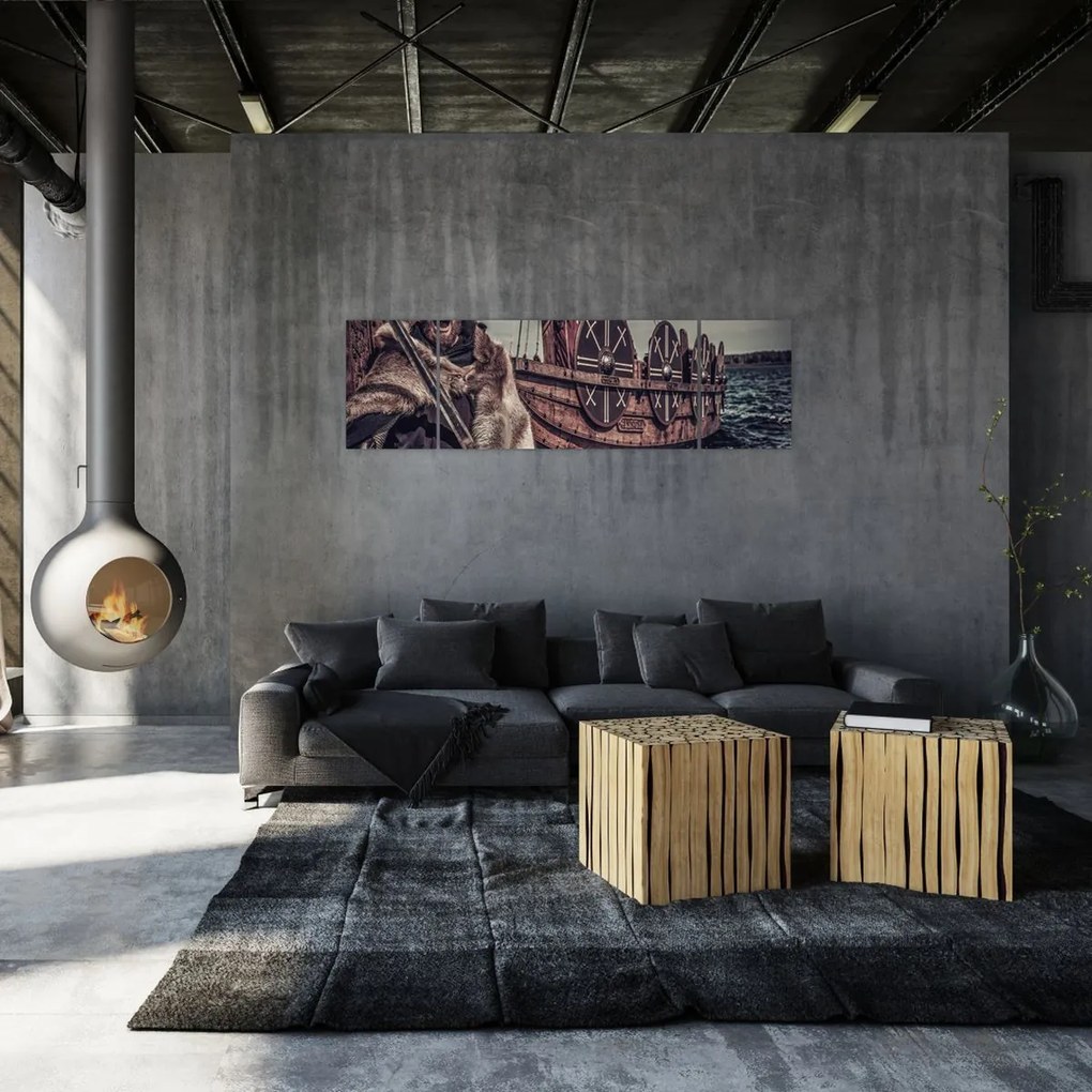 Obraz - Wojownik wikingów (170x50 cm)