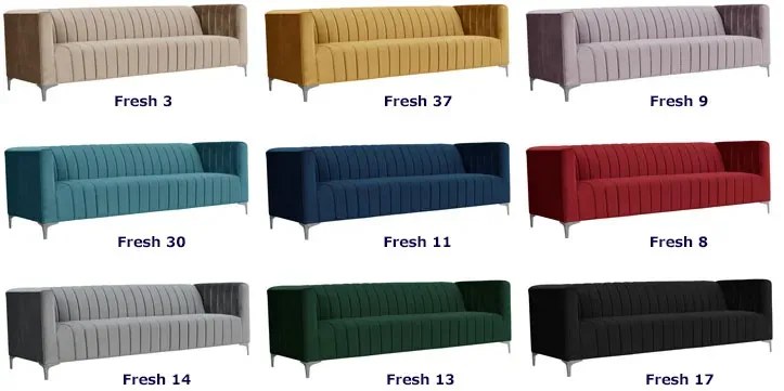 Welurowa sofa trzyosobowa 9 kolorów R4-Z20