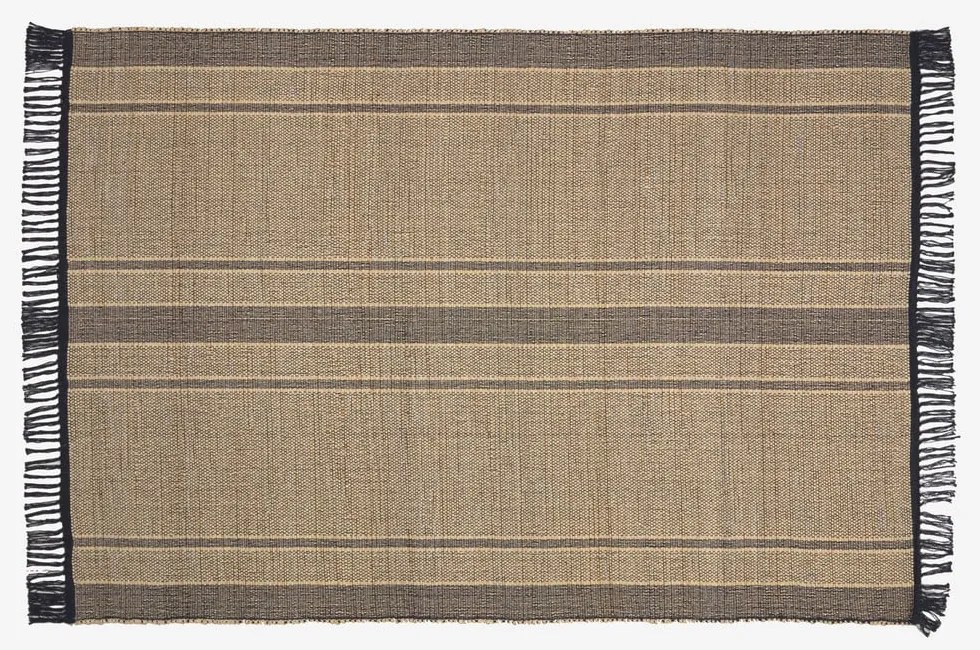 Czarno-naturalny dwustronny dywan z wodorostów 160x230 cm Brunilda – Kave Home