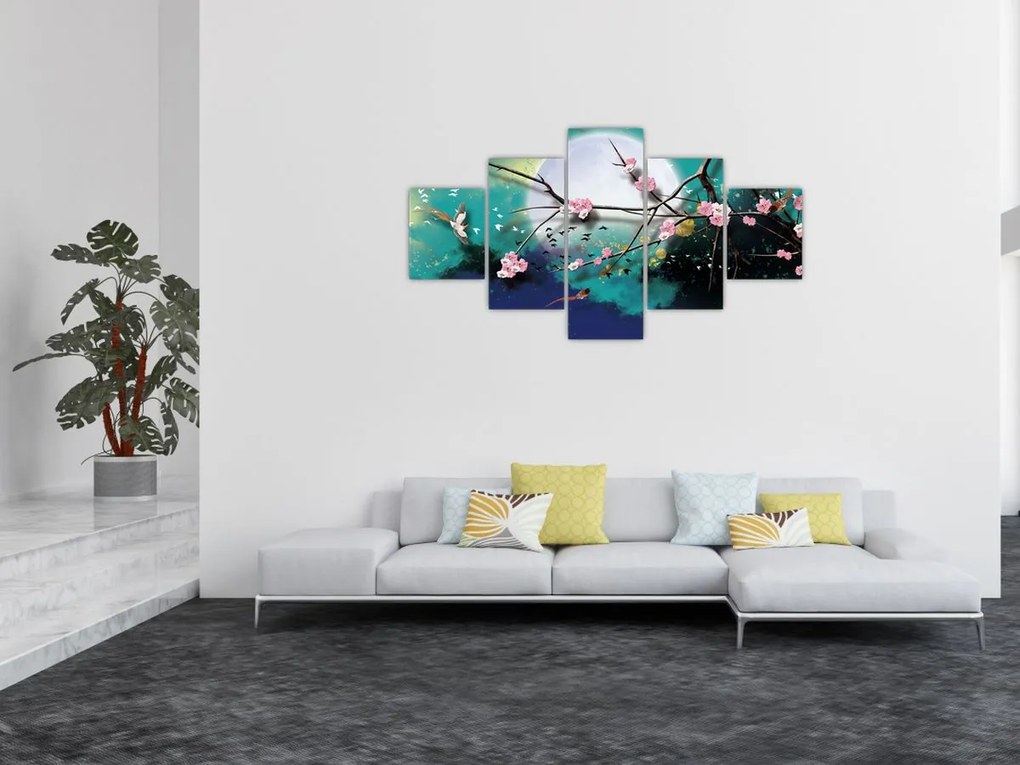 Obraz - Drzewo, grafika (125x70 cm)