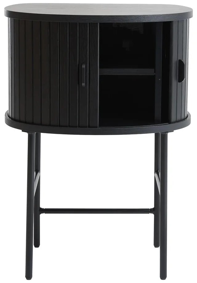 Czarna szafka nocna Nola – Unique Furniture