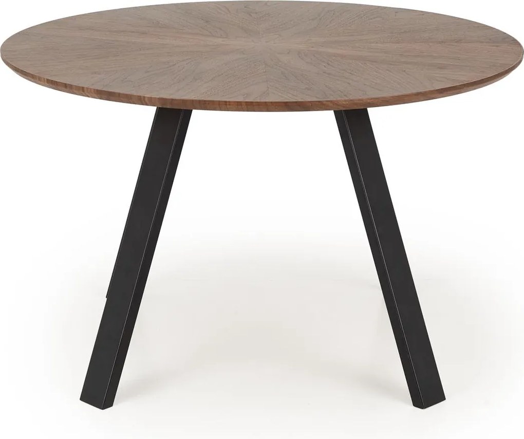 Okrągły stół z orzechowym blatem Danilo Halmar