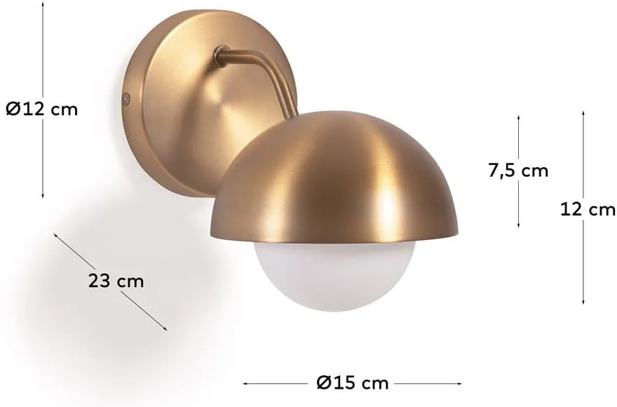 Kinkiet w kolorze złota ø 15 cm Lonela – Kave Home