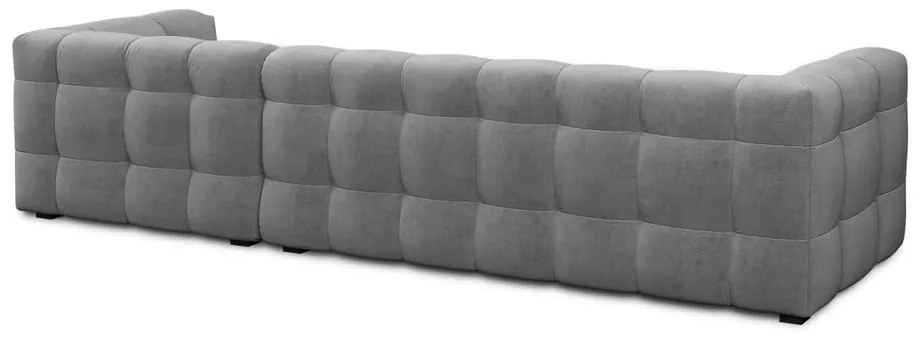 Szary aksamitny narożnik Windsor &amp; Co Sofas Vesta, prawostronny