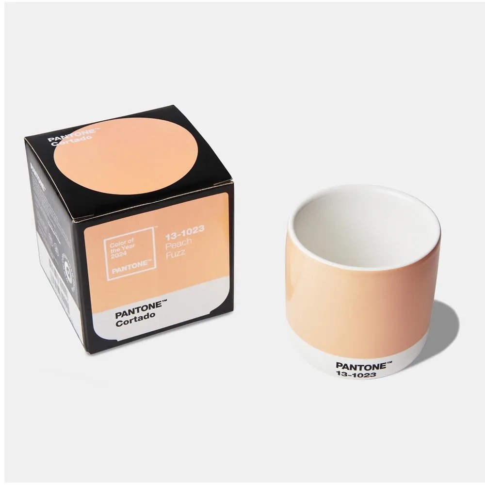 Pomarańczowy ceramiczny kubek 175 ml Cortado Peach Fuzz 13-1023 – Pantone