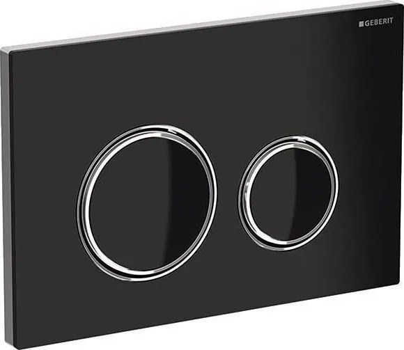 Geberit 115.884.SJ.1 - Przycisk spłukujący Sigma50 24,6x16,4 cm czarny / chrom błyszczący