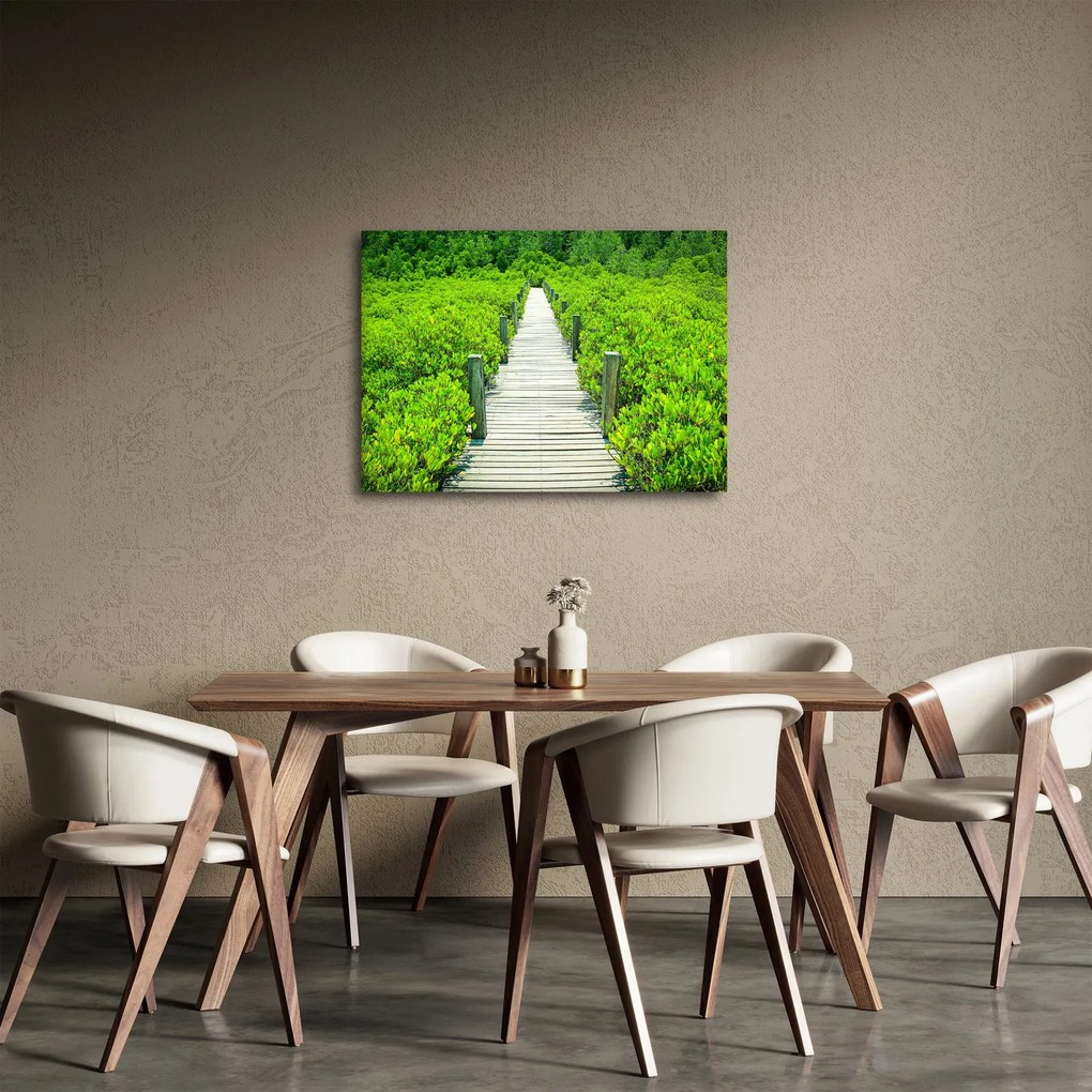 Obraz - drewniany chodnik (70x50 cm)