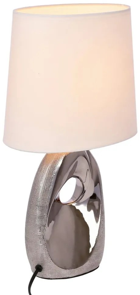 Lampa stołowa z tekstylnym kloszem (wysokość 43 cm) Hierro – Candellux Lighting