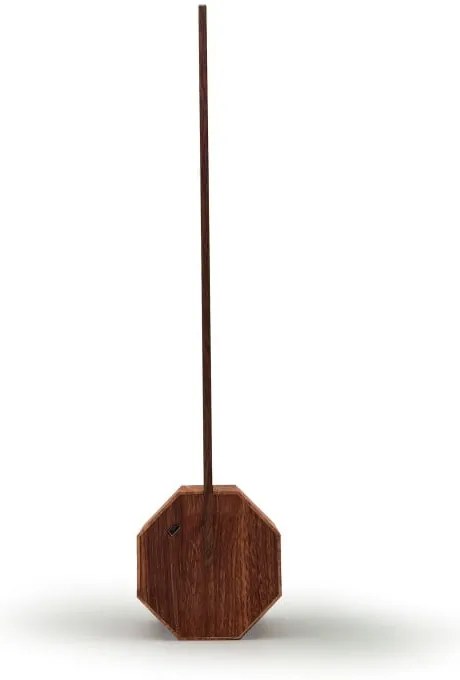 Brązowa lampa stołowa LED (wysokość 38 cm) Octagon One – Gingko