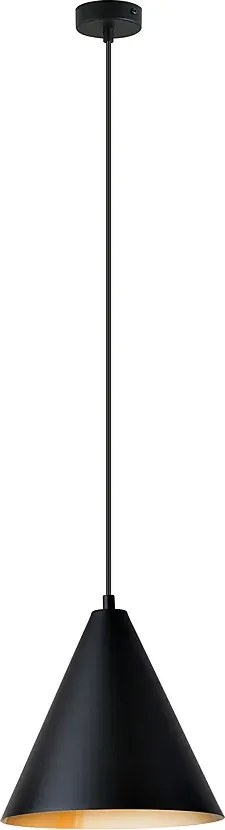 Nowoczesna lampa wisząca czarno-złota - 4X D121 R5-R06