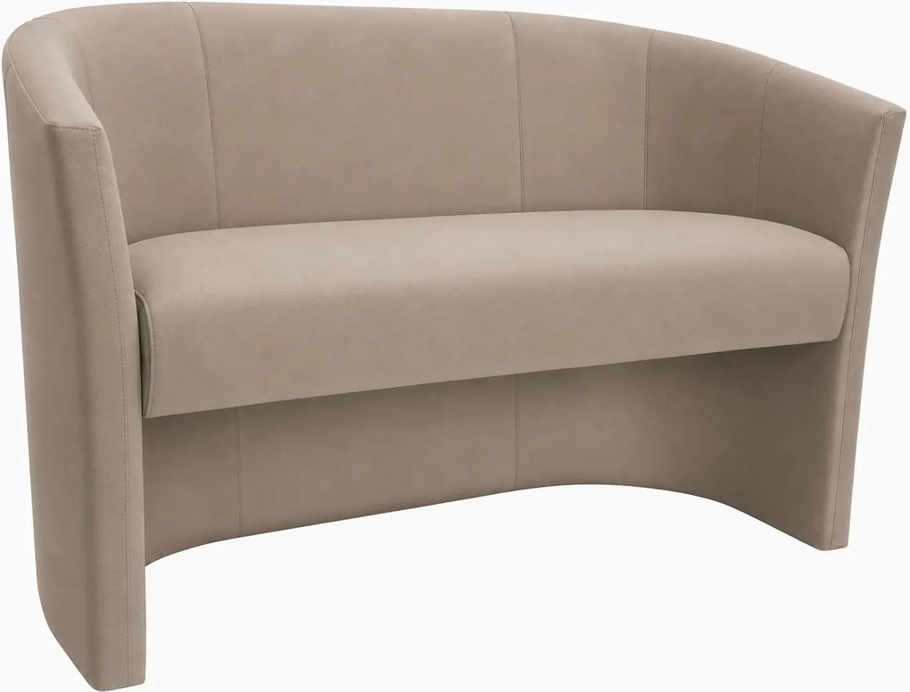 Sofa CLUB tapicerowana : Kolor tkaniny - VELVET - MG09, Typ tkaniny - Velvet