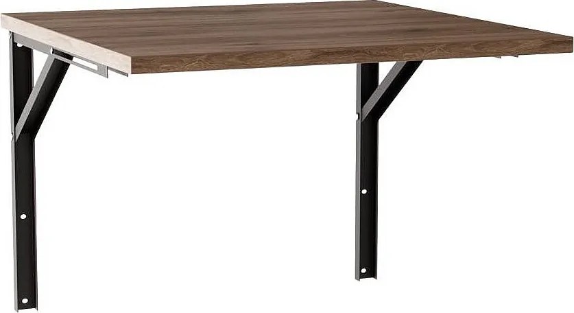 Stół rozkładany ścienny FLIP 68x68 cm Dąb Czekoladowy