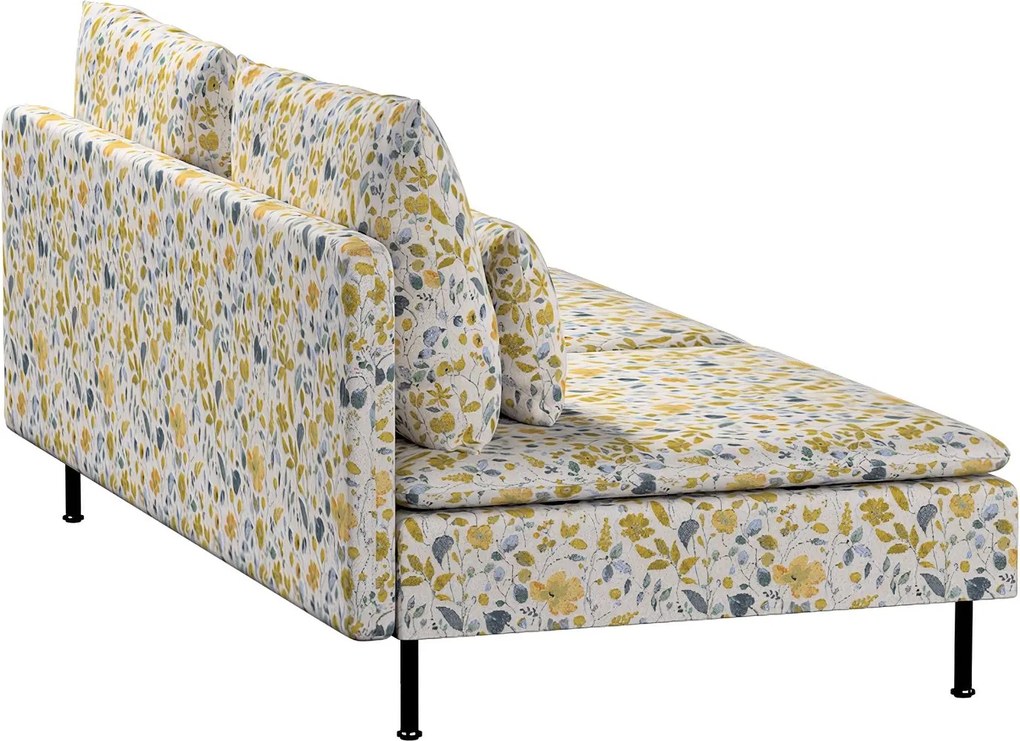Pokrowiec na moduł Söderhamn 3-osobowy, nirozkładany kolor żółty tkanina strukturalna, wzorzysta
