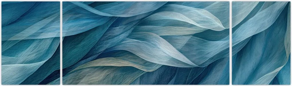 Obraz - Niebieskie i białe fale (170x50 cm)