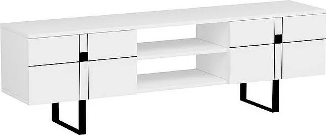 Szafka RTV ZEUS - biała, 50x160x35