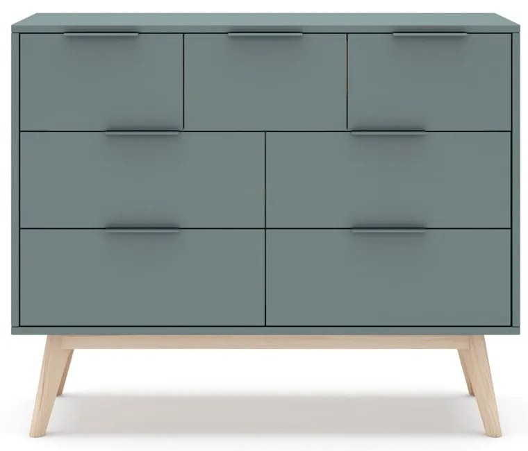 Szarozielona komoda 120x83x40 cm Pisco – Marckeric
