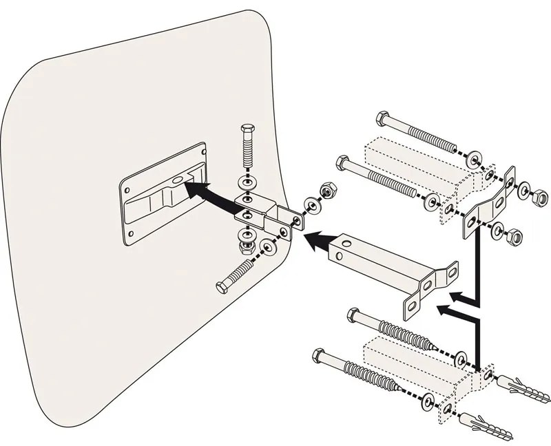 Vialux Dozorowe prostokątne nietłukące lustro, 1000 x 800 mm