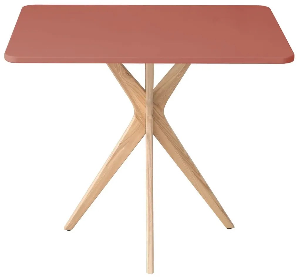 Stół CUTTI 55x80 koralowy/jesion RAGABA