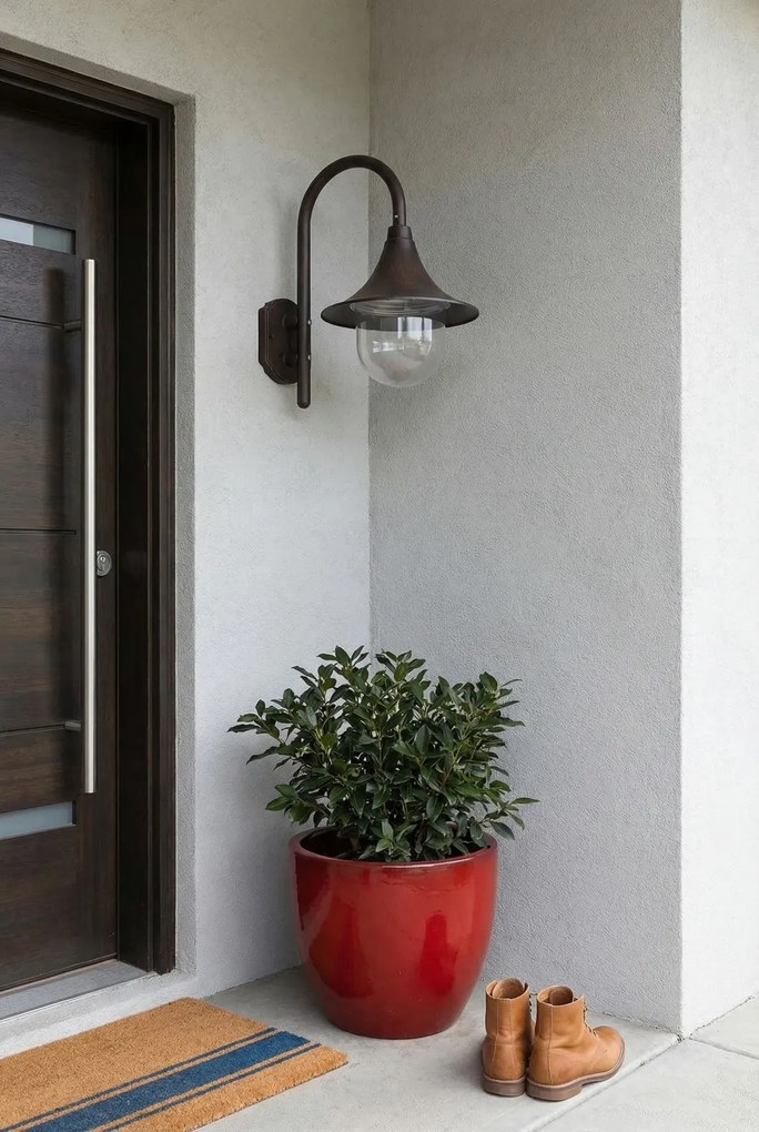 Brązowa zewnętrzna lampa ścienna - A465 G2-G24