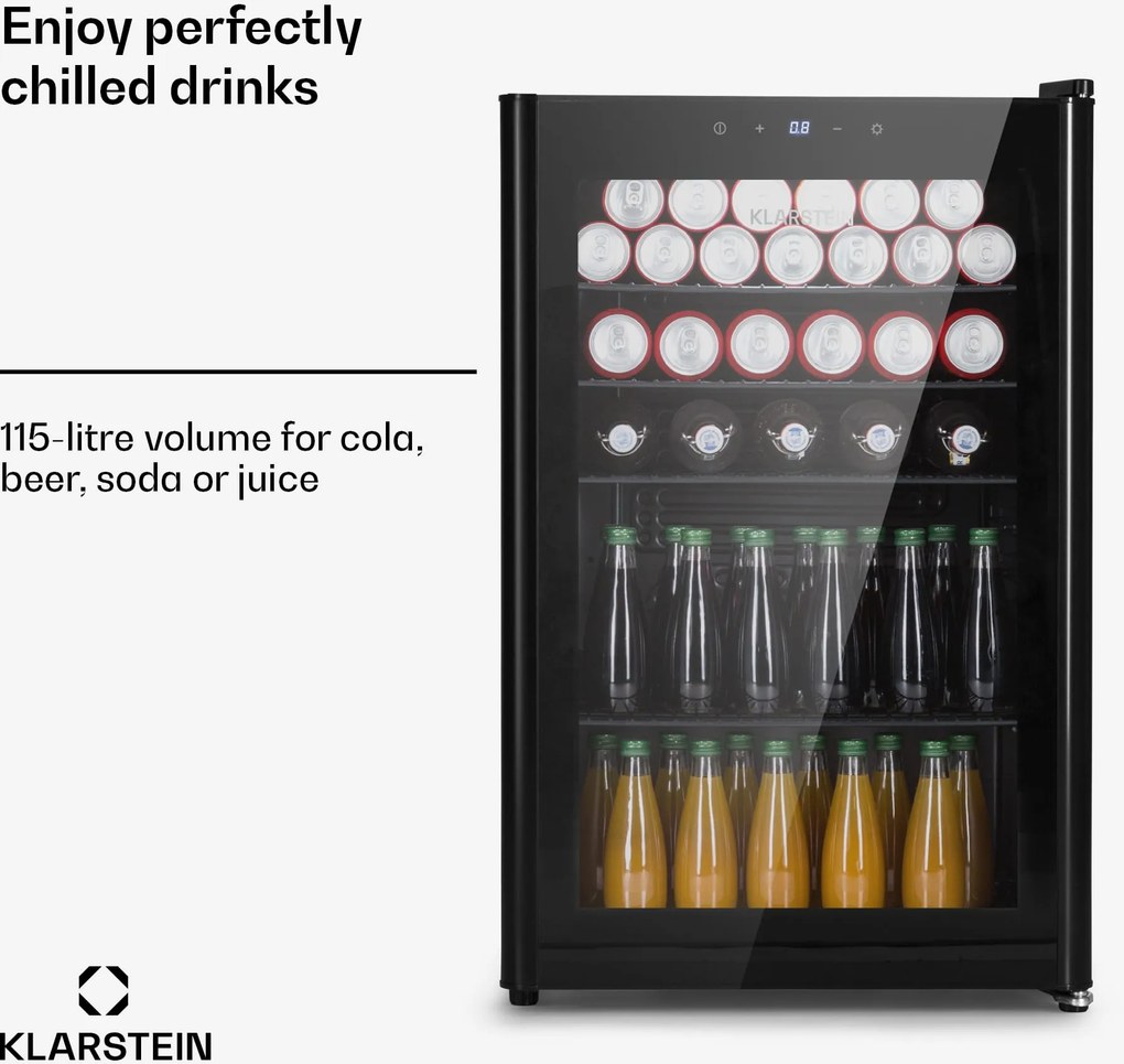 Klarstein Beercave 85cm 115L Lodówka na Napoje Czarny
