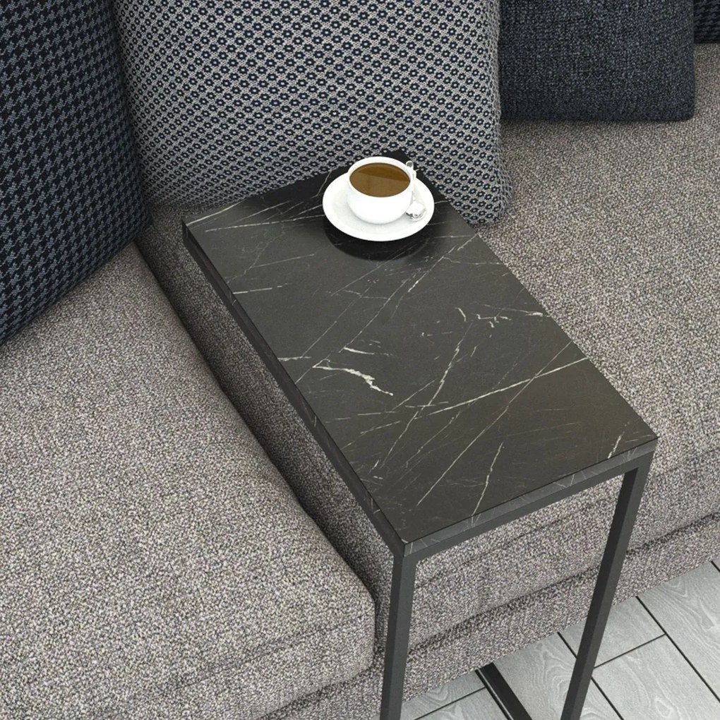 Stół do odkładania Callen Black Marble