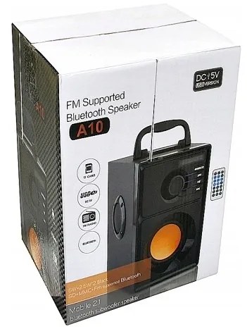 Głośnik bluetooth boombox a10 lcd led subwoofer fm