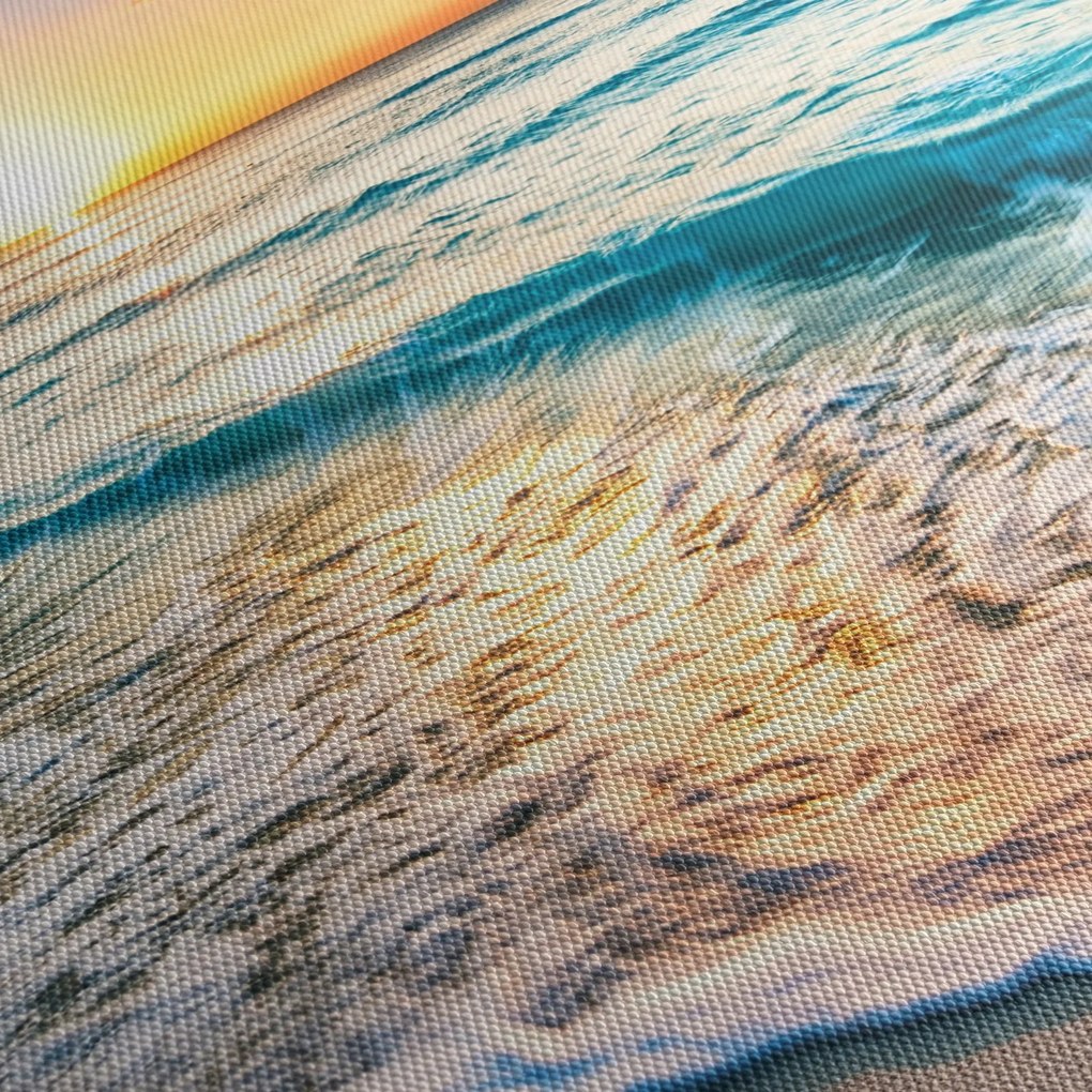 Obraz - Morze (z zegarem) (90x30 cm)