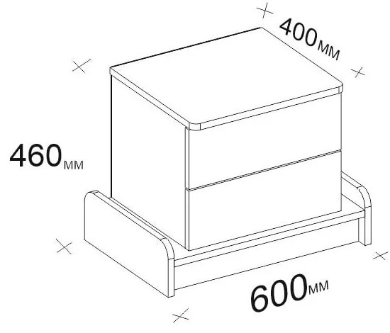 Biała szafka nocna Marina – Kalune Design