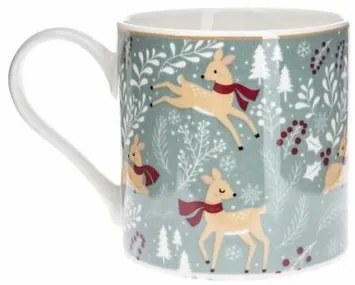 Świąteczny kubek porcelanowy Winter Forest, 400 ml