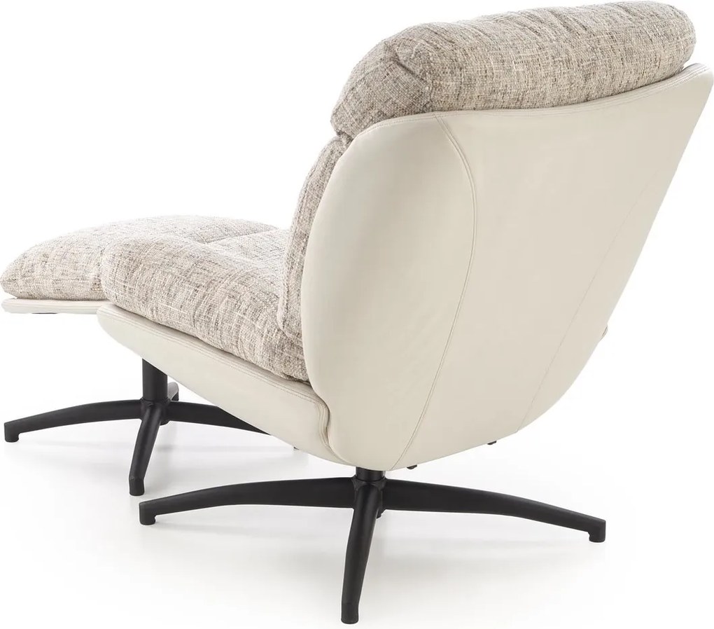 Obrotowy fotel z podnóżkiem i funkcją kołyski Kronos Halmar