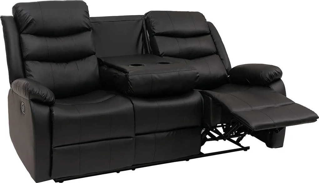 Fotel kinowy MCW-O62, zestaw 3 szt.,  czarny