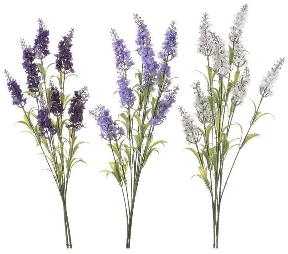 Sztuczne kwiaty zestaw 3 szt. (wysokość 55 cm) Lavender – Casa Selección