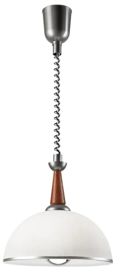 Lampa sufitowa CHIARA 1xE27/60W/230V srebrna/dąb, ściągana