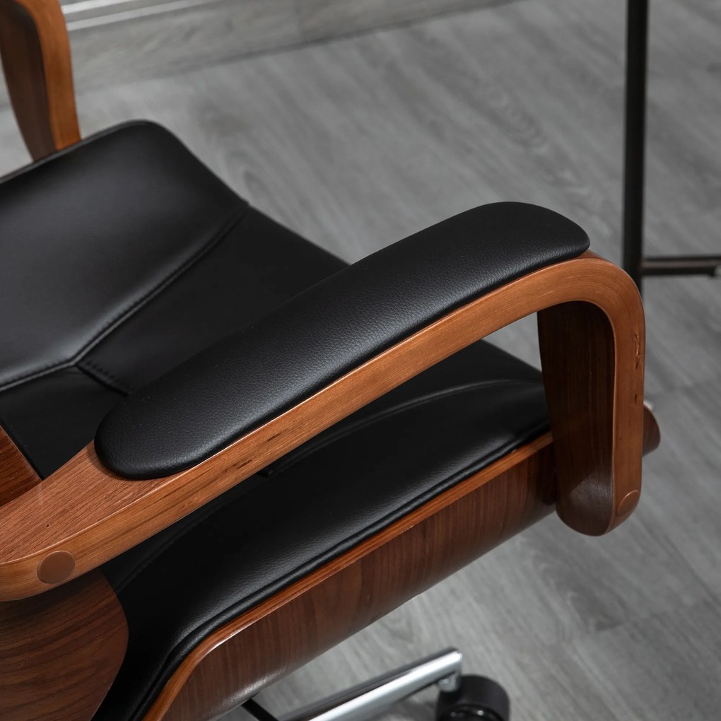 Vinsetto Ergonomiczny Fotel Biurowy z Wysokim Oparciem, Odczepianym Zagłówkiem do Domowego Biura, Czarny | Aosom PL