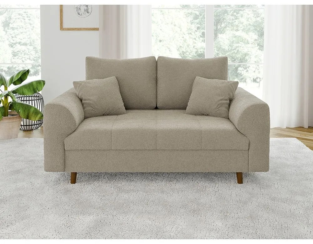 Beżowa sofa z materiału bouclé 150 cm Ariella – Ropez