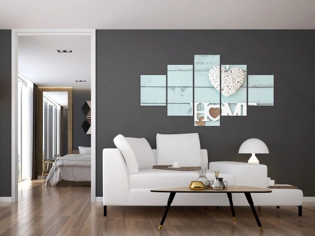 Obraz - I love home (125x70 cm)