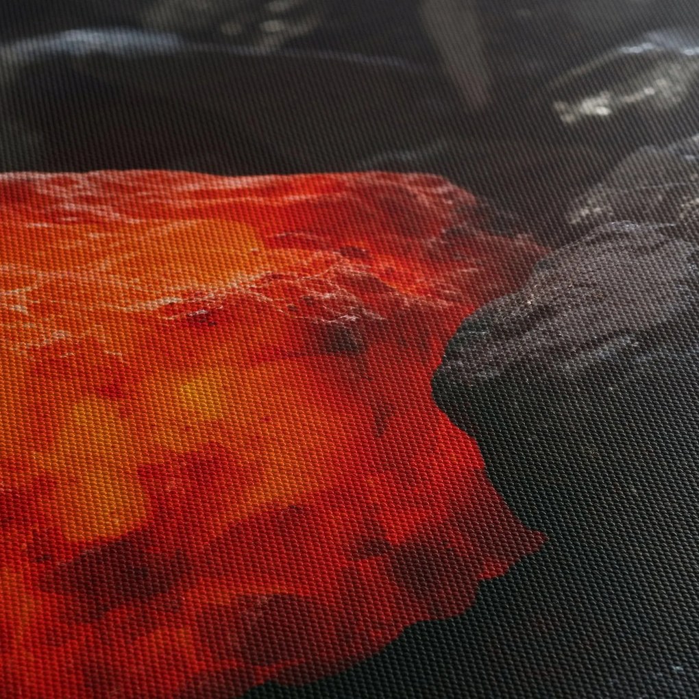 Obraz - świecący minerał (z zegarem) (90x30 cm)