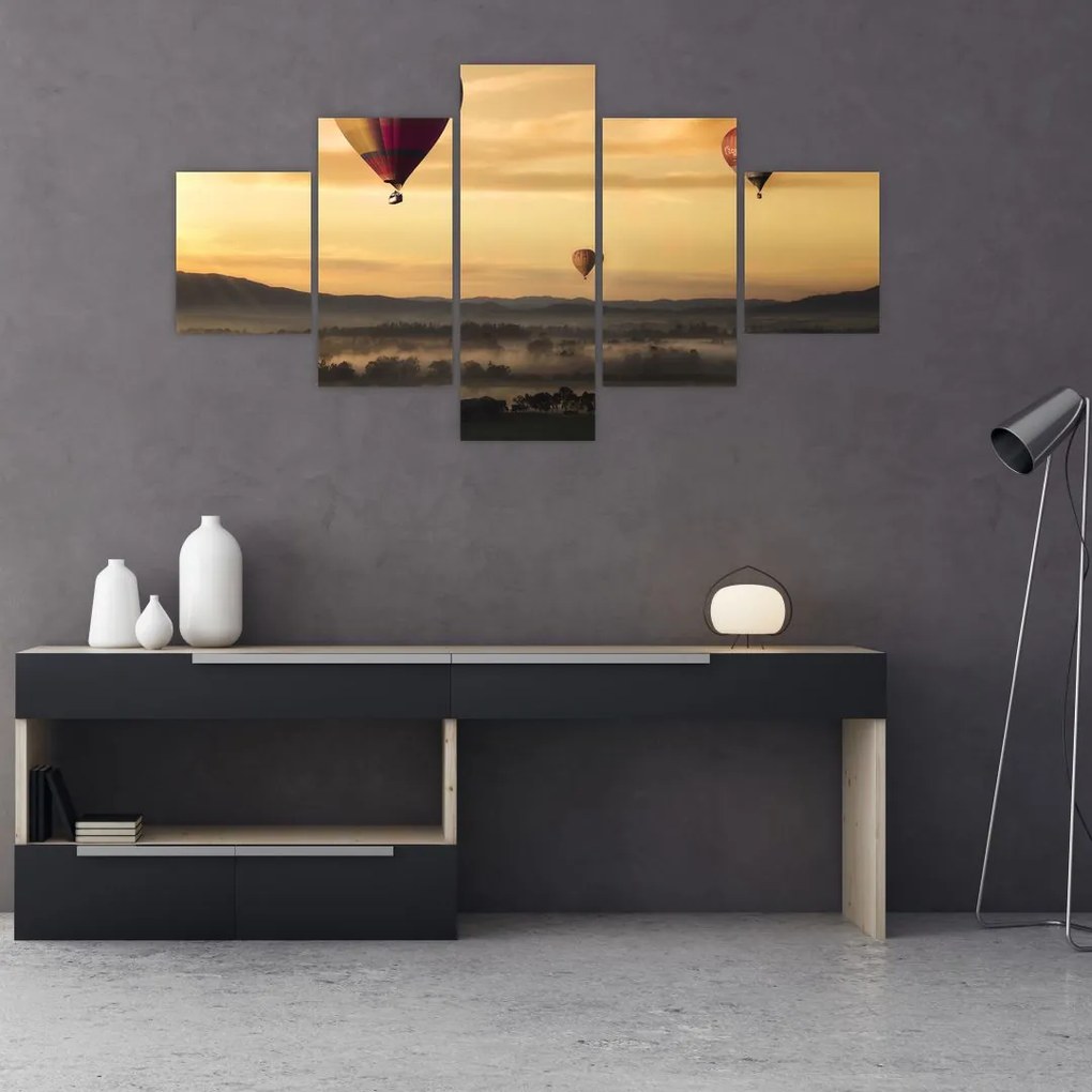 Obraz - latające balony (125x70 cm)