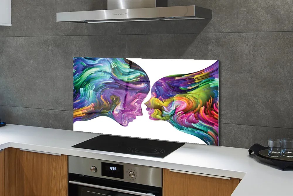 Panel nad Blat Kuchenny Ludzie w Kolorowych Mazach