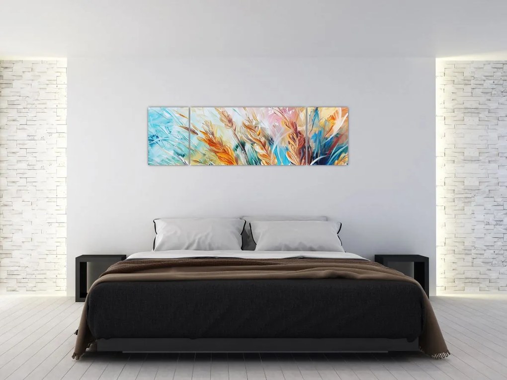 Obraz - Pszenica, abstrakcja (170x50 cm)