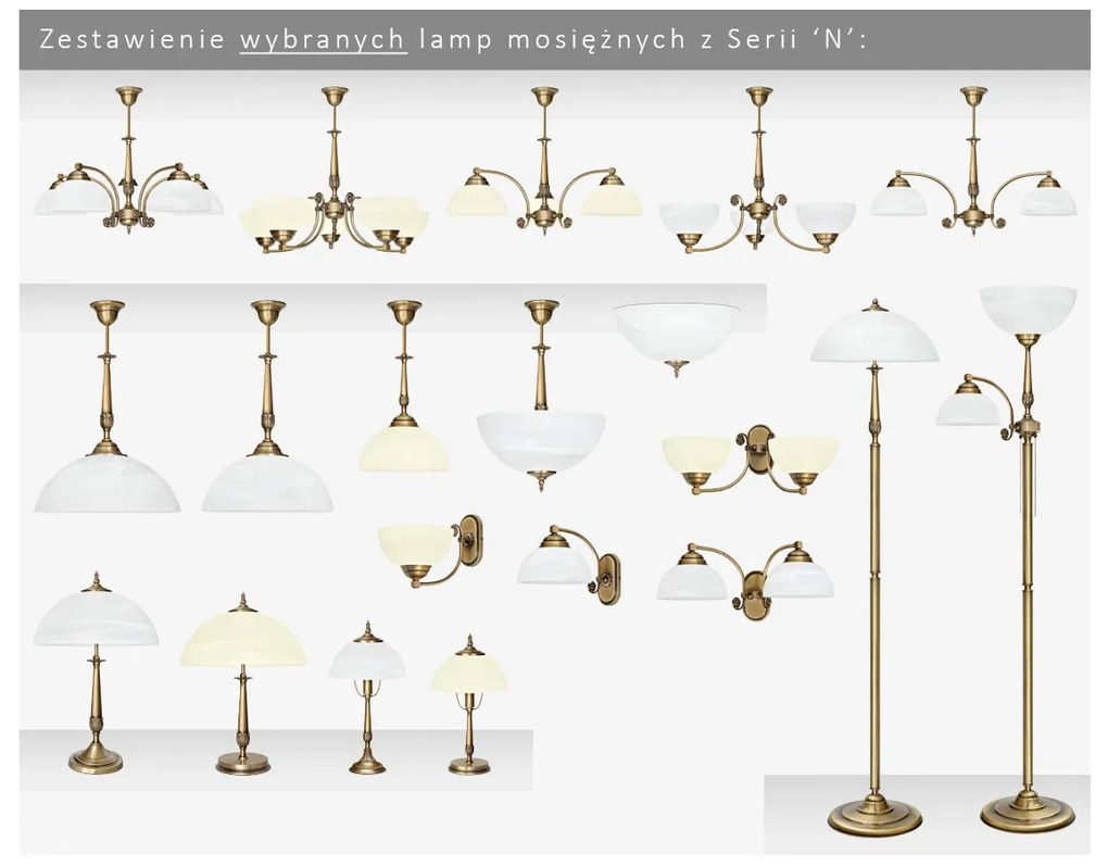 Mosiężna lampa 2-punktowa N-S2