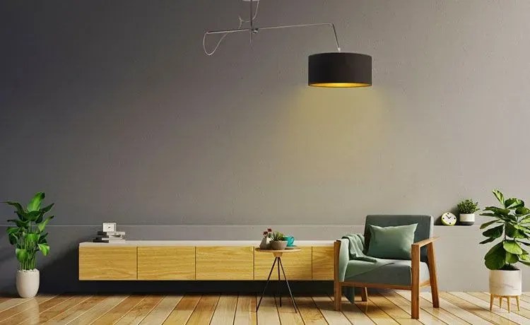 Lampa wisząca glamour z abażurem - E8-H19