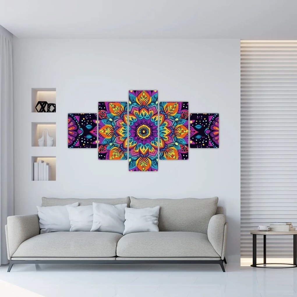 Obraz - Kalejdoskopowa mandala (125x70 cm)