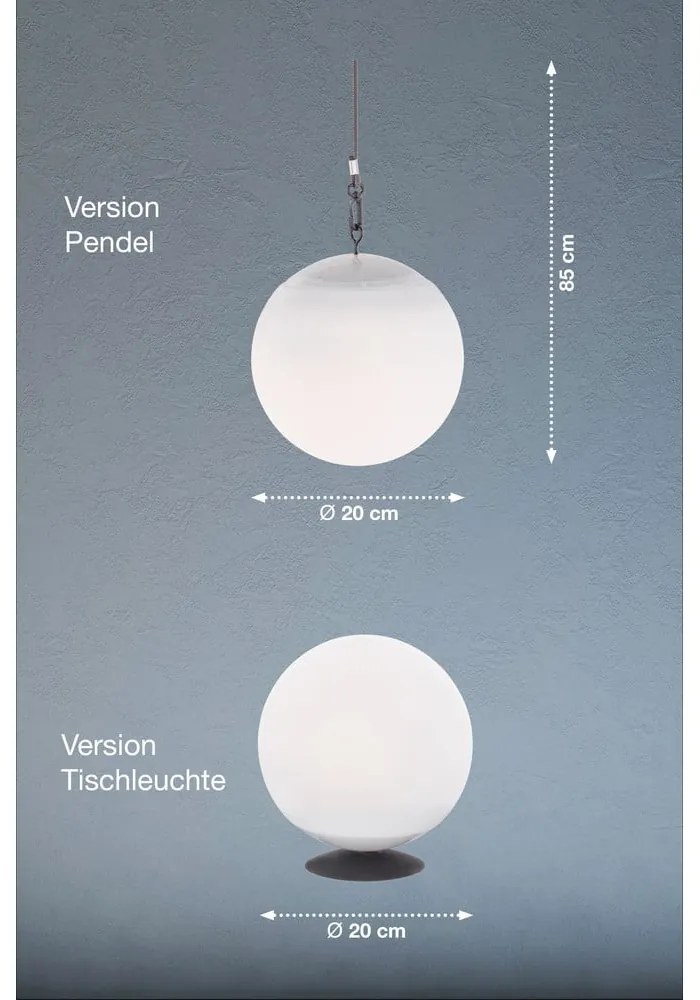 Solarna lampa zewnętrzna LED ze ściemniaczem i zdalnym sterowaniem ø 20 cm Twin – Fischer &amp; Honsel