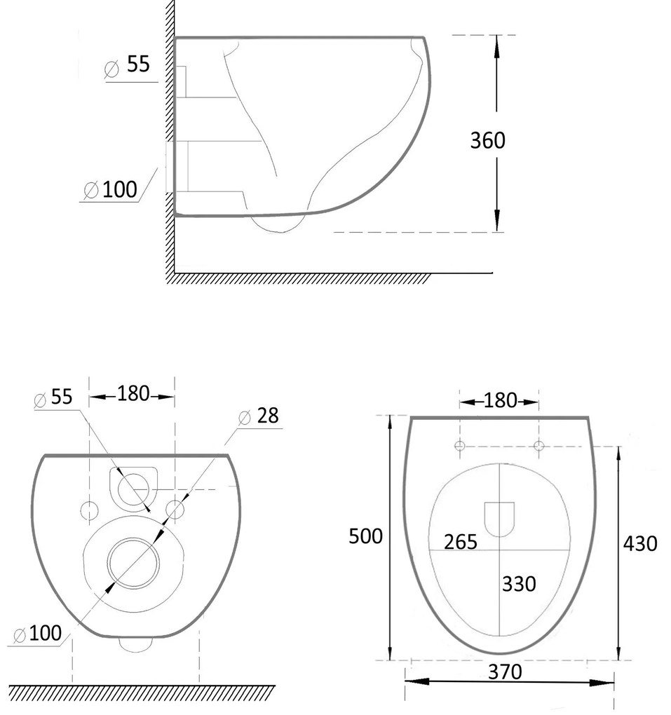 Miska WC wisząca bezkołnierzowa biała EGANI White z deską wolnoopadającą typu Slim