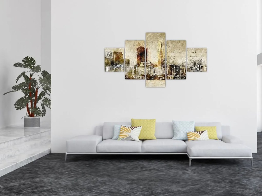 Obraz - Artystycznie ukształtowane miasto (125x70 cm)