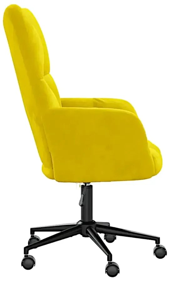 Fotel Do Biurka Glamour Musztardowy F9-K49