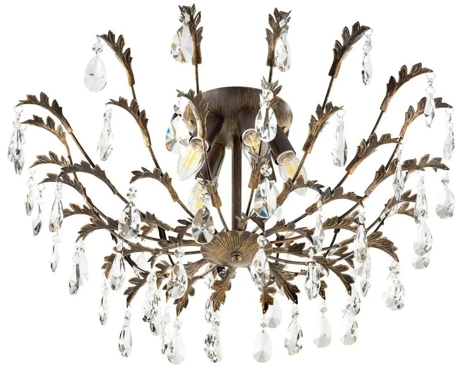 ONLI - Lampa sufitowa TERESA 5xE14/6W/230V brązowa